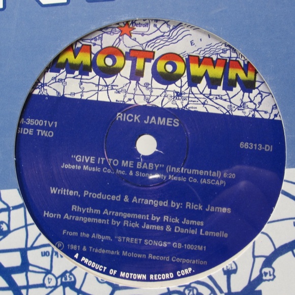Rick James Give It To Me Baby M 35001V1 Motown Sound LP 12" Single FACTORY SEAL - Picture 4 of 6